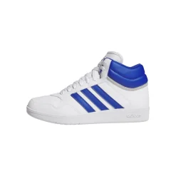 Sneakers alte bianche con inserti blu da Uomo adidas Hoops 4.0
