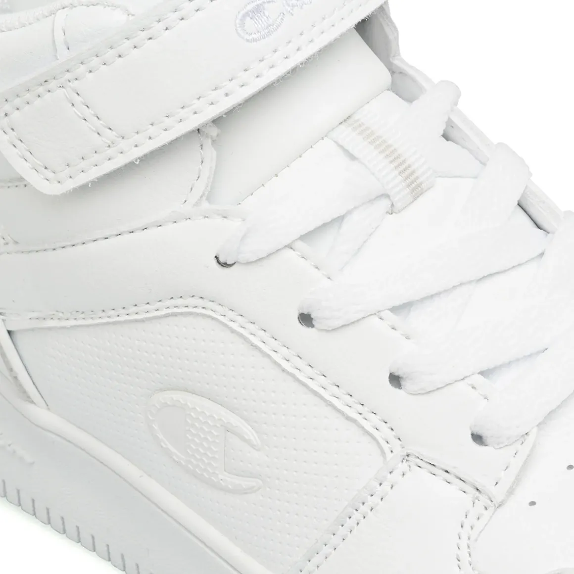 Sneakers alte bianche da bambino con chiusura a strappo Champion 2.0 Mid