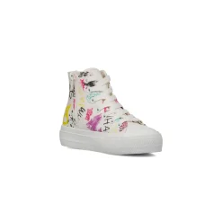 Sneakers alte bianche da Ragazza con stampa graffiti Dieci Baci