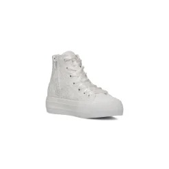 Sneakers alte bianche da Ragazza in pizzo e chiusura con lacci Dieci Baci