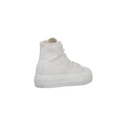Sneakers alte bianche da Ragazza in pizzo e chiusura con lacci Dieci Baci