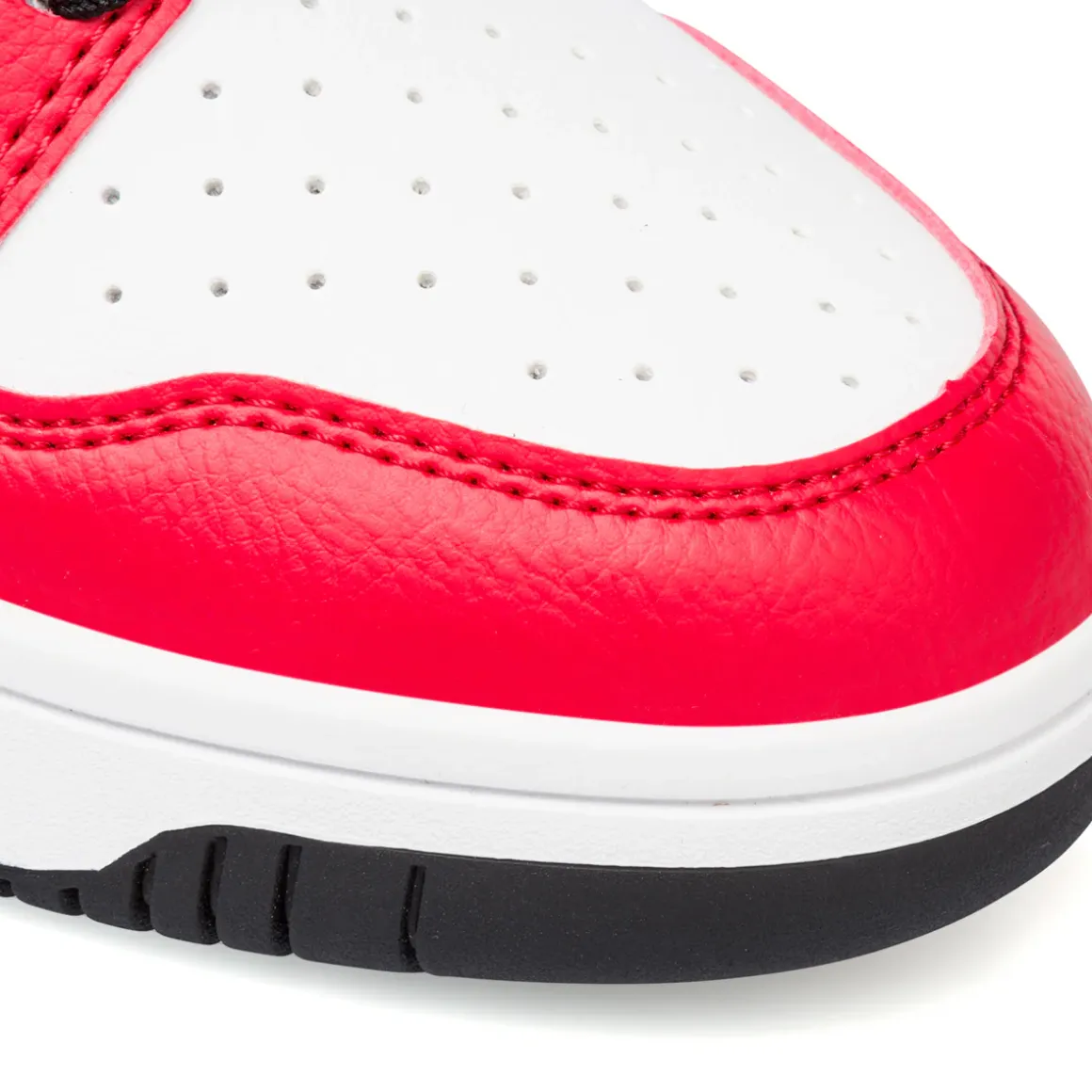 Sneakers alte bianche, rosse e nere da ragazzo Puma Rebound V6 Mid Jr