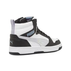 Sneakers alte bicolore bianco e nero da Ragazza Puma Rebound V6