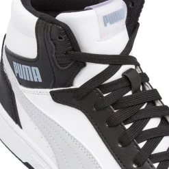 Sneakers alte bicolore bianco e nero da Ragazza Puma Rebound V6
