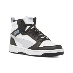 Sneakers alte bicolore bianco e nero da Ragazza Puma Rebound V6
