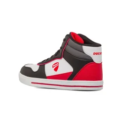 Sneakers alte bicolore nere da Bambino con logo laterale Ducati