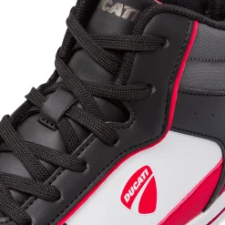 Sneakers alte bicolore nere da Bambino con logo laterale Ducati