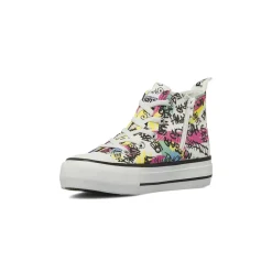 Sneakers Alte da Bambina Bianche con suola Platform Dimensione Danza
