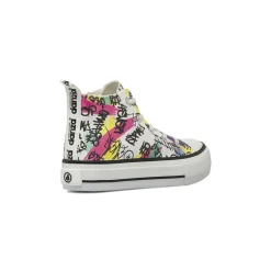 Sneakers Alte da Bambina Bianche con suola Platform Dimensione Danza