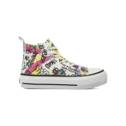 Sneakers Alte da Bambina Bianche con suola Platform Dimensione Danza