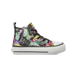 Sneakers Alte da Bambina Nere con graffiti Dimensione Danza