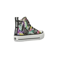 Sneakers Alte da Bambina Nere con graffiti Dimensione Danza