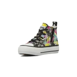 Sneakers Alte da Bambina Nere con graffiti Dimensione Danza