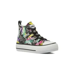 Sneakers Alte da Bambina Nere con graffiti Dimensione Danza
