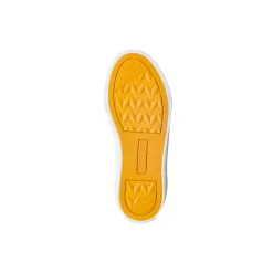 Sneakers alte da bambino nere Kappa in tessuto con inserti arancioni