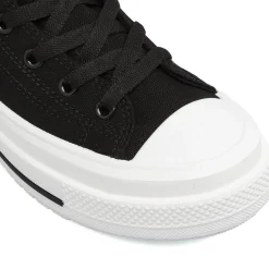Sneakers alte da donna nere Swish Jeans con suola platform e zip