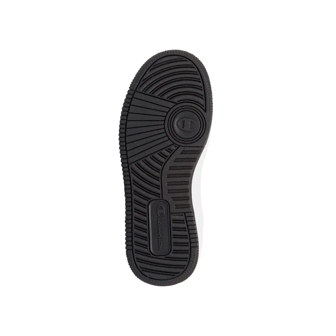 Sneakers alte da ragazzo bianche e nere con logo Champion Rebound 2.0 Mid