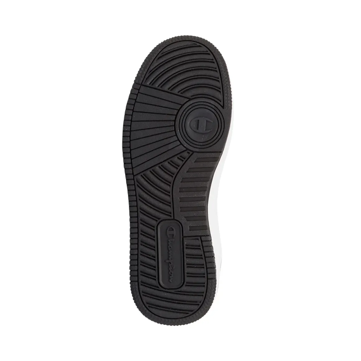 Sneakers alte da ragazzo bianche e nere con logo Champion Rebound 2.0 Mid