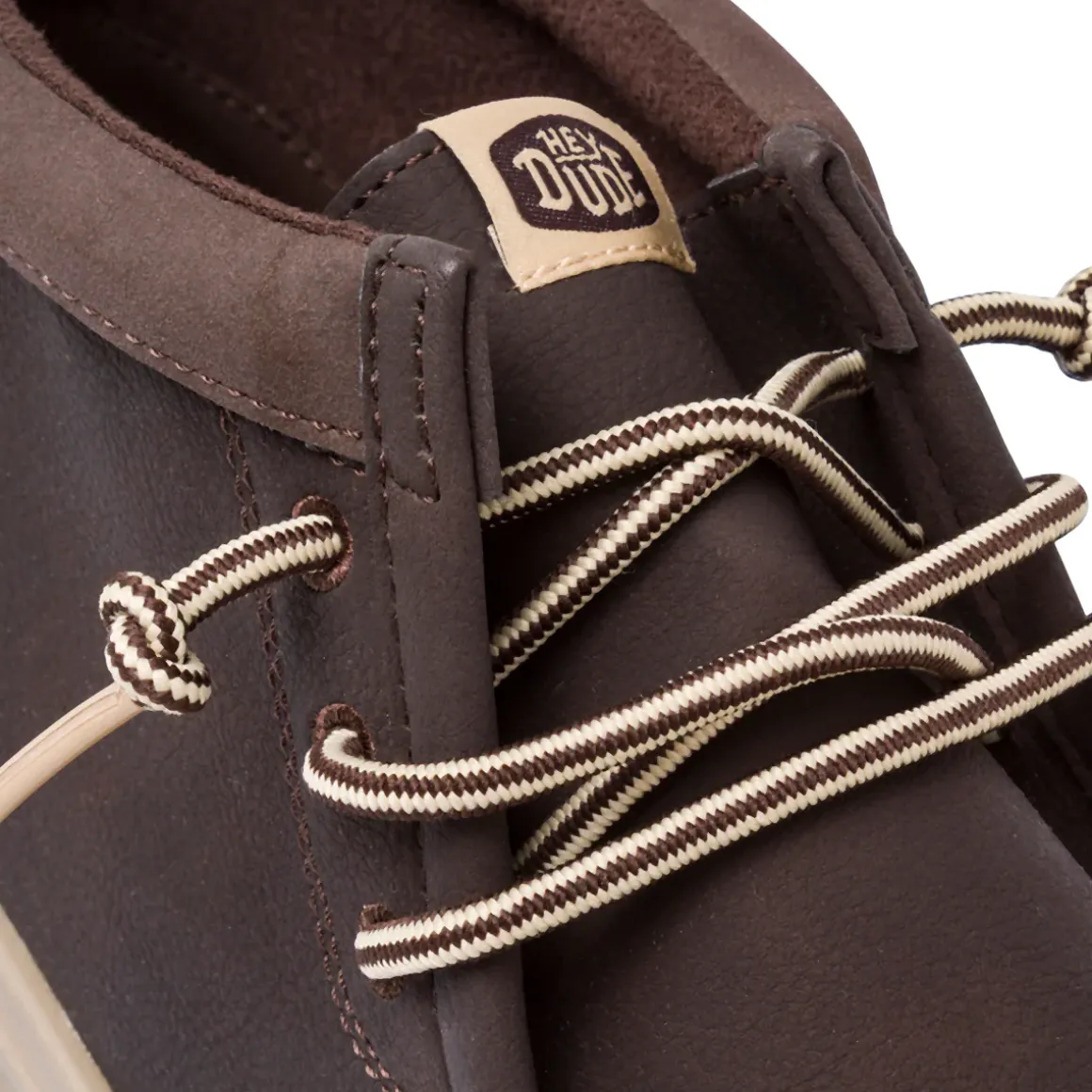 Sneakers alte da uomo marroni Heydude Wally Mid con suola a contrasto