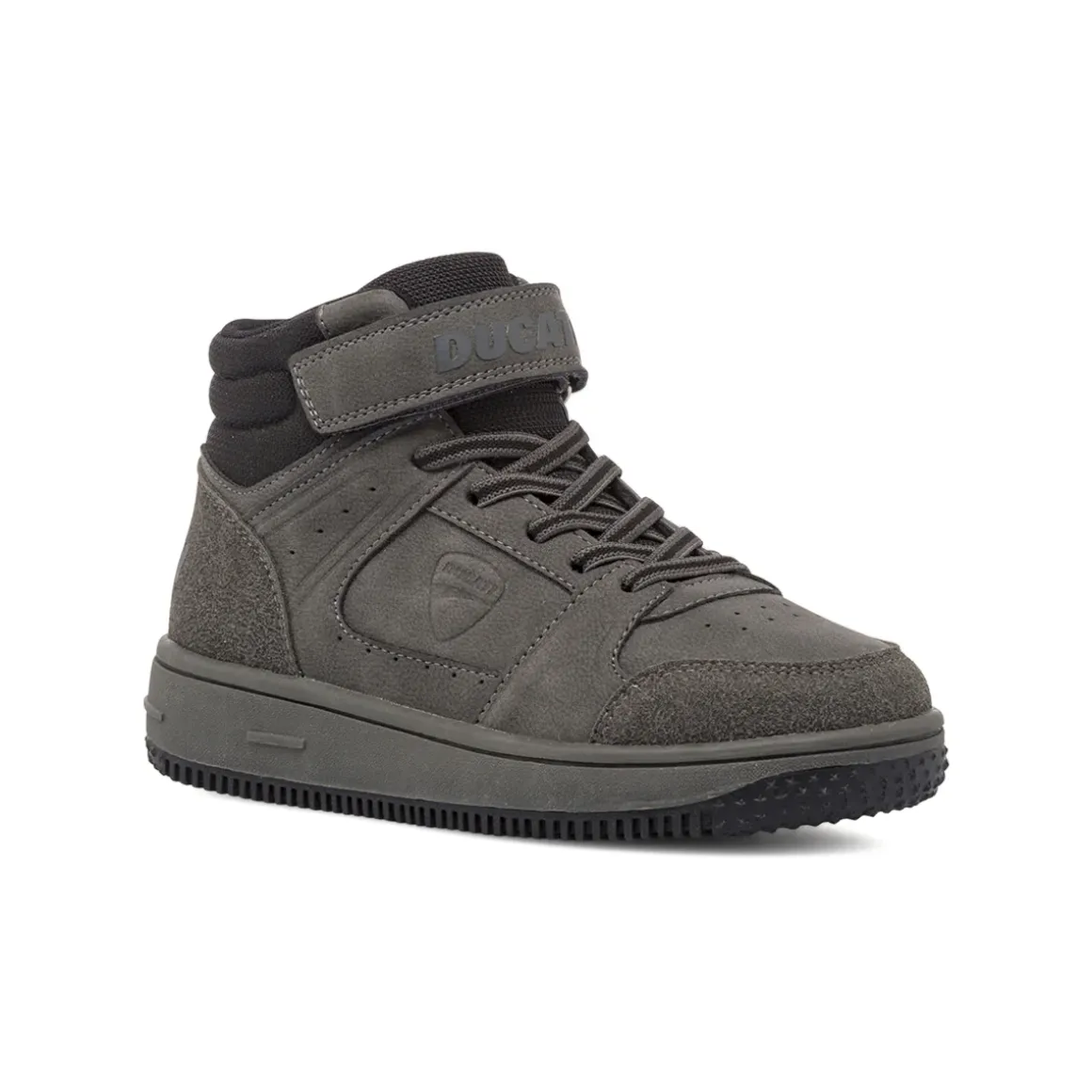 Sneakers alte grigie con chiusura a strappo da Bambino Ducati