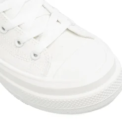 Sneakers alte platform da donna bianche in tessuto Swish Jeans