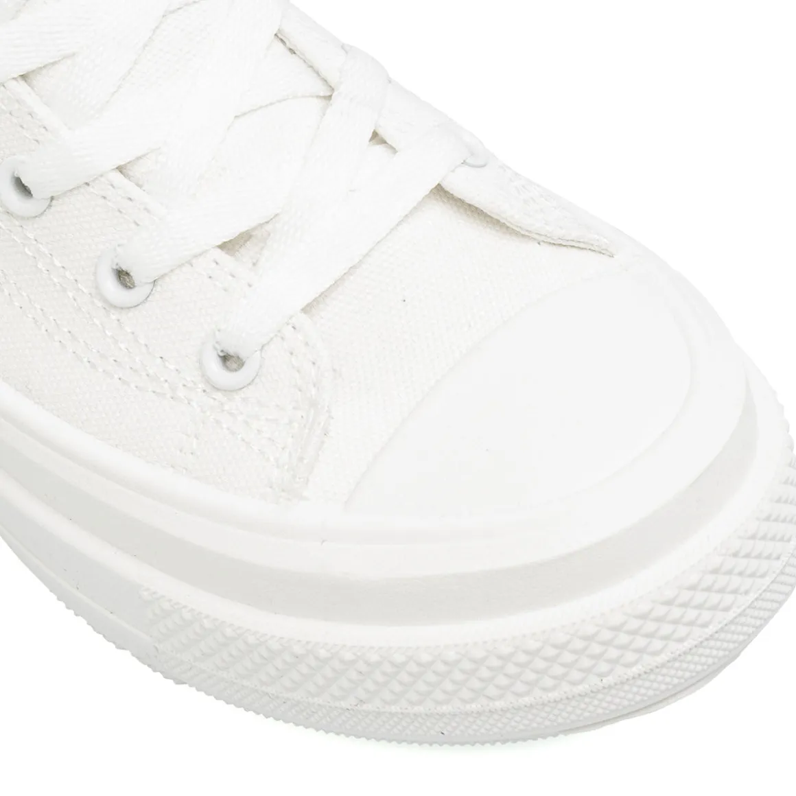 Sneakers alte platform da donna bianche in tessuto Swish Jeans