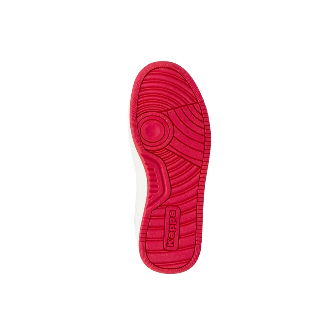 Sneakers alte ragazzo Kappa bianche nere e rosse con strappo in velcro