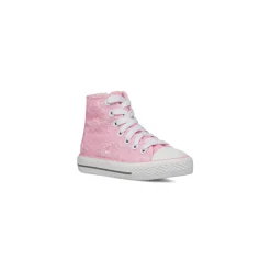 Sneakers alte rosa da Bambina con dettagli floreali Le scarpe di Alice