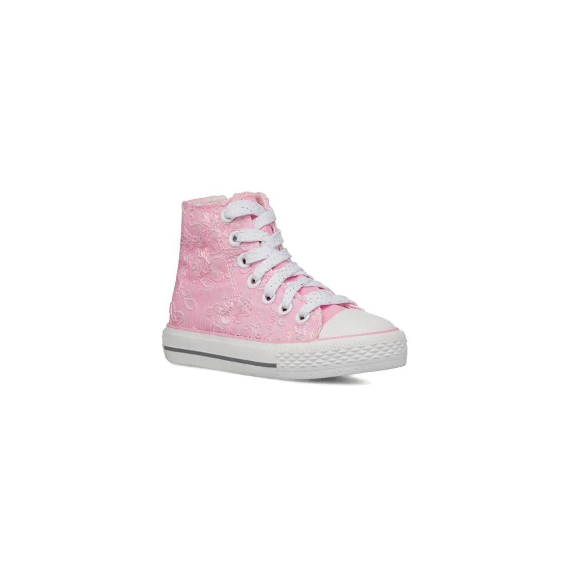 Sneakers alte rosa da Bambina con dettagli floreali Le scarpe di Alice