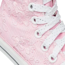 Sneakers alte rosa da Bambina con dettagli floreali Le scarpe di Alice