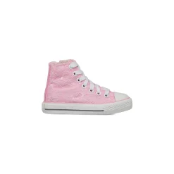 Sneakers alte rosa da Bambina con dettagli floreali Le scarpe di Alice