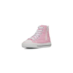 Sneakers alte rosa da Bambina con dettagli floreali Le scarpe di Alice