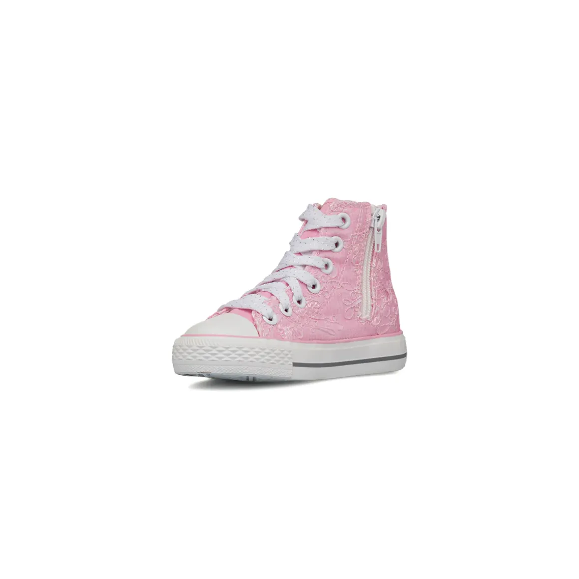 Sneakers alte rosa da Bambina con dettagli floreali Le scarpe di Alice