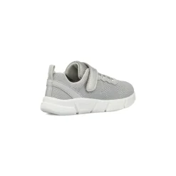 Sneakers argento da Bambina con chiusura a strappo e suola traspirante Geox