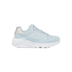 Sneakers azzurre da bambina in Memory Foam Skechers Uno Lite