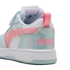 Sneakers azzurre e rosa da Bambina con strappo Puma Rebound V6