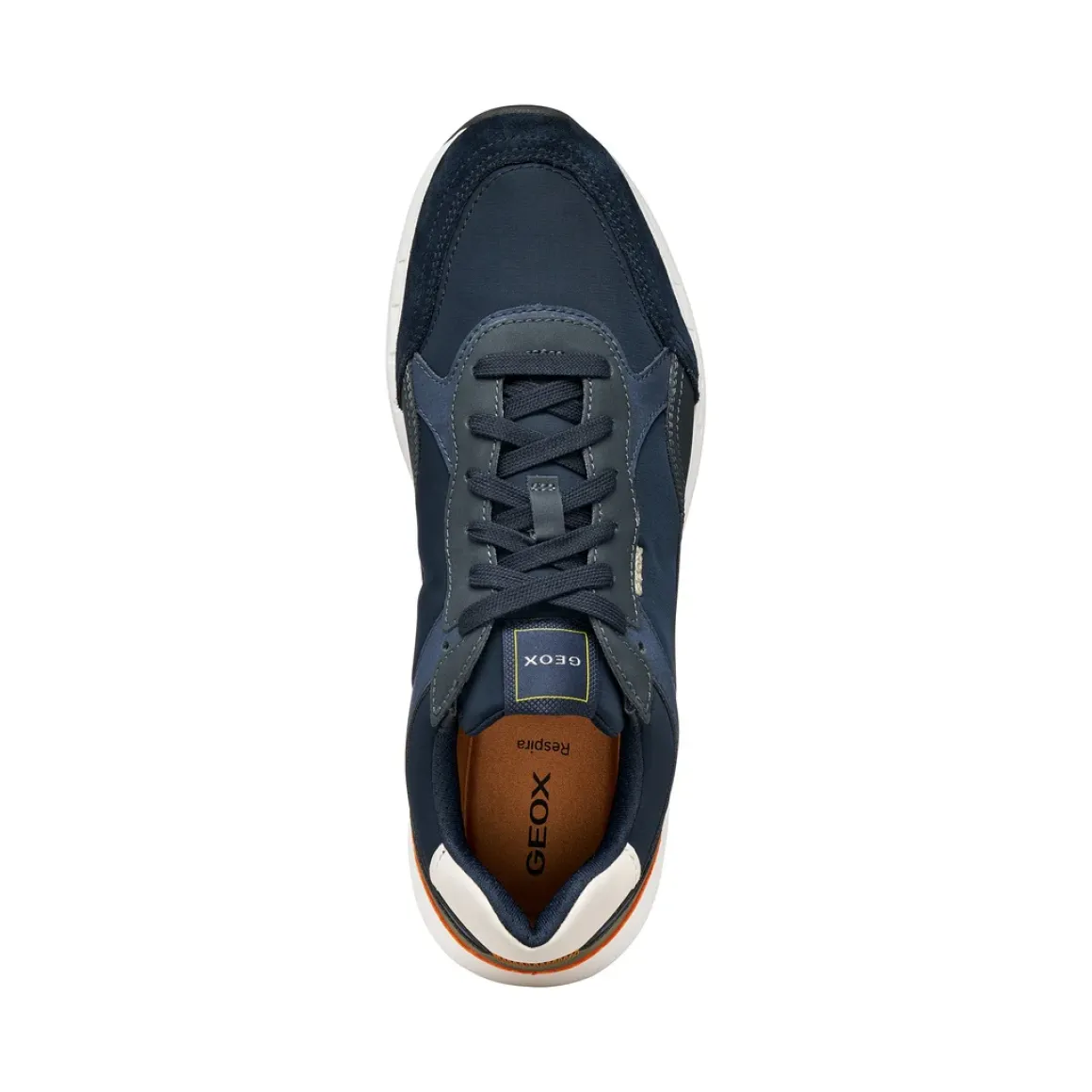 Sneakers azzurre Uomo con suola traspirante effetto scamosciato Geox