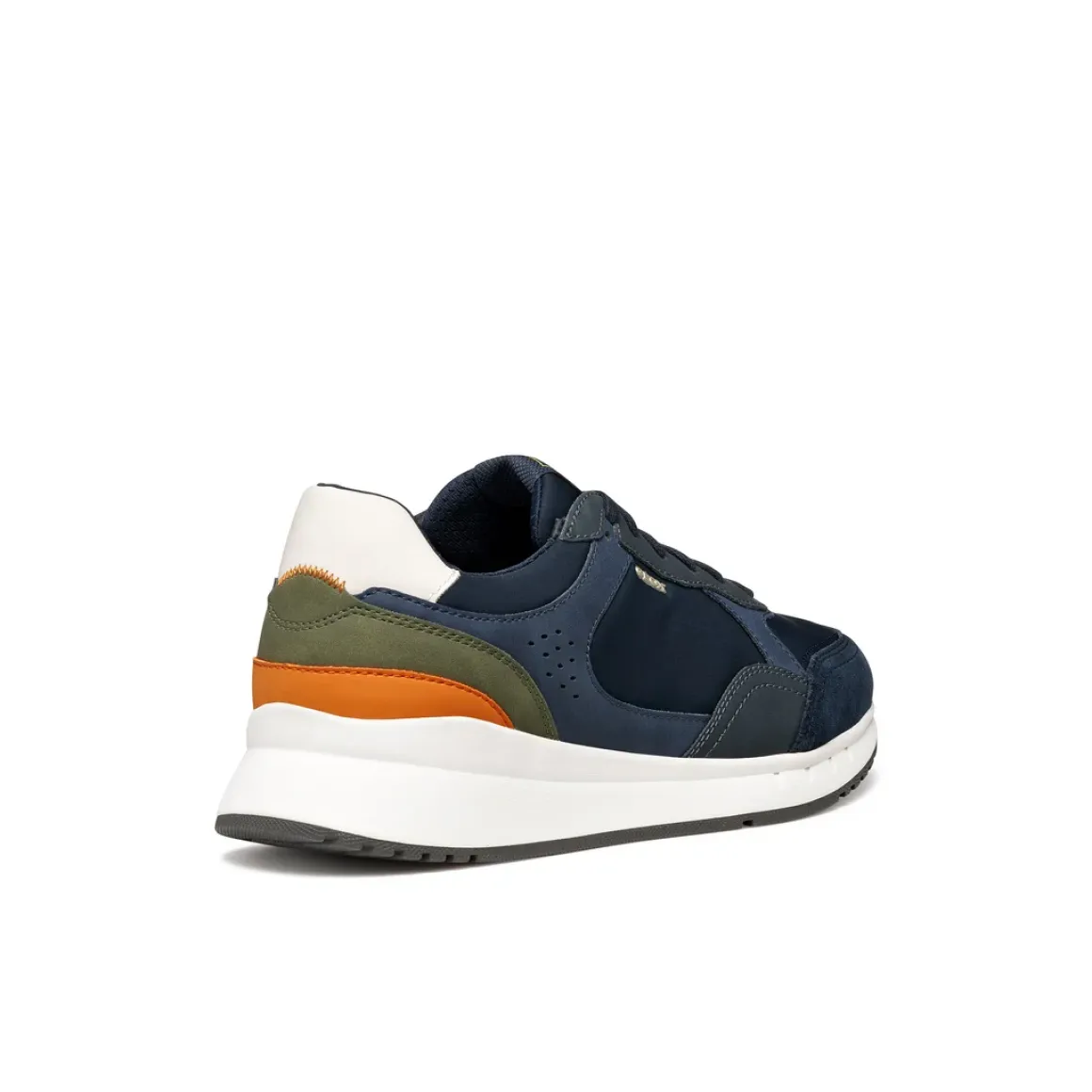 Sneakers azzurre Uomo con suola traspirante effetto scamosciato Geox