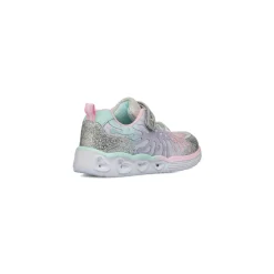 Sneakers Bambina argento con dettagli glitter e luci Le scarpe di Alice