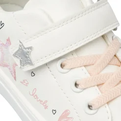 Sneakers Bambina bianche con stelle glitterate Le Scarpe di Alice