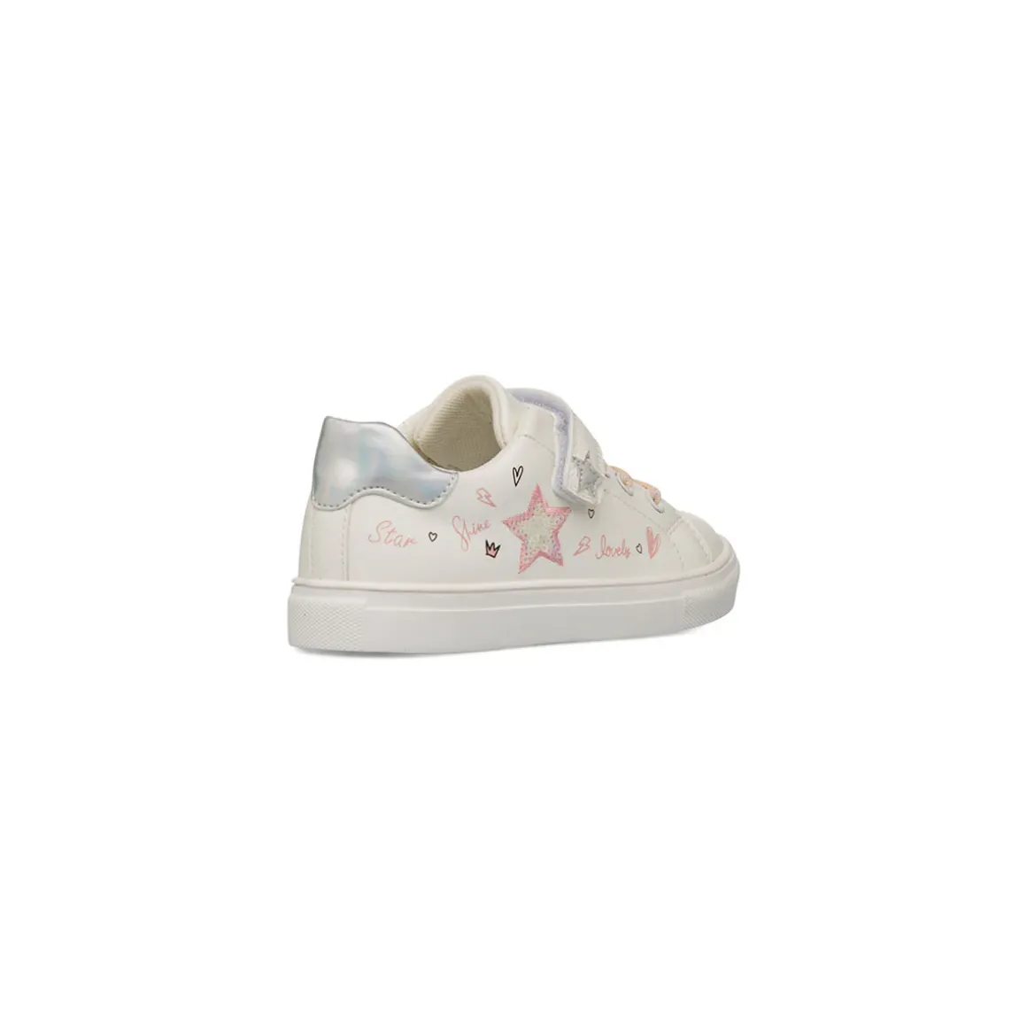 Sneakers Bambina bianche con stelle glitterate Le Scarpe di Alice