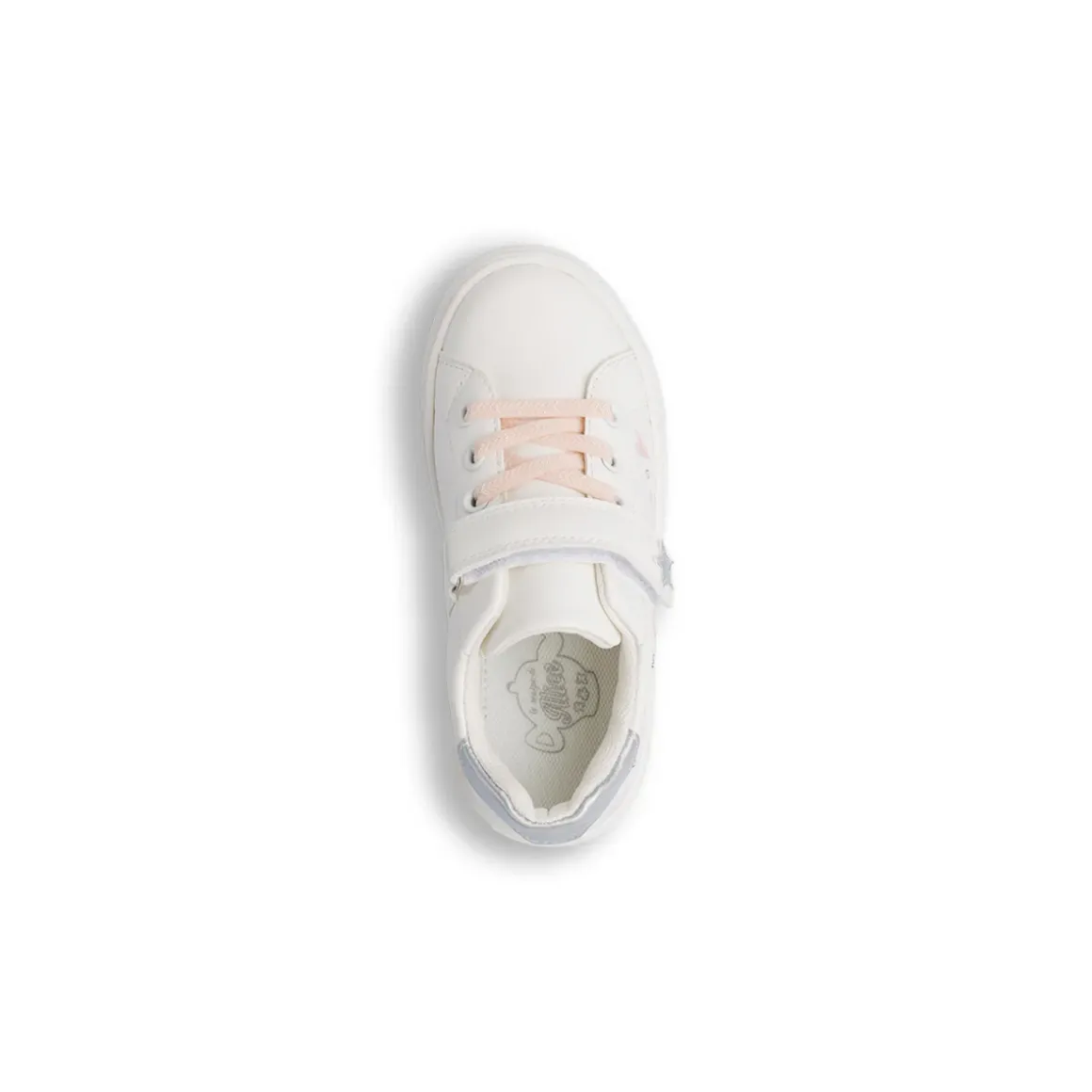 Sneakers Bambina bianche con stelle glitterate Le Scarpe di Alice
