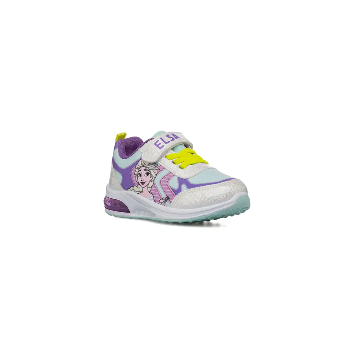 Sneakers Bambina bianche e lilla con luci nella suola Frozen Elsa