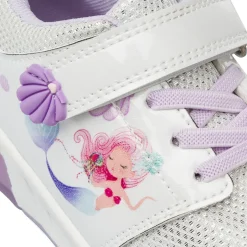 Sneakers Bambina bianche e lilla con luci nella suola Le Scarpe di Alice