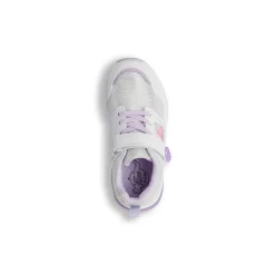 Sneakers Bambina bianche e lilla con luci nella suola Le Scarpe di Alice