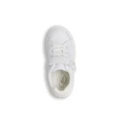 Sneakers bambina bianche Le scarpe di Alice in pizzo e con strappo