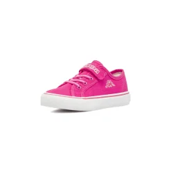 Sneakers bambina fucsia Kappa in tela con chiusura a strappo