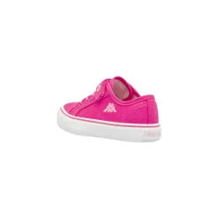 Sneakers bambina fucsia Kappa in tela con chiusura a strappo