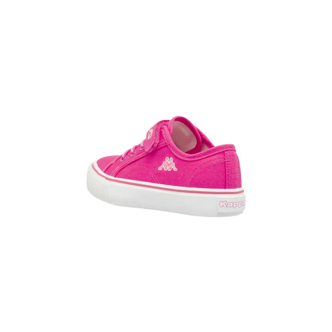 Sneakers bambina fucsia Kappa in tela con chiusura a strappo