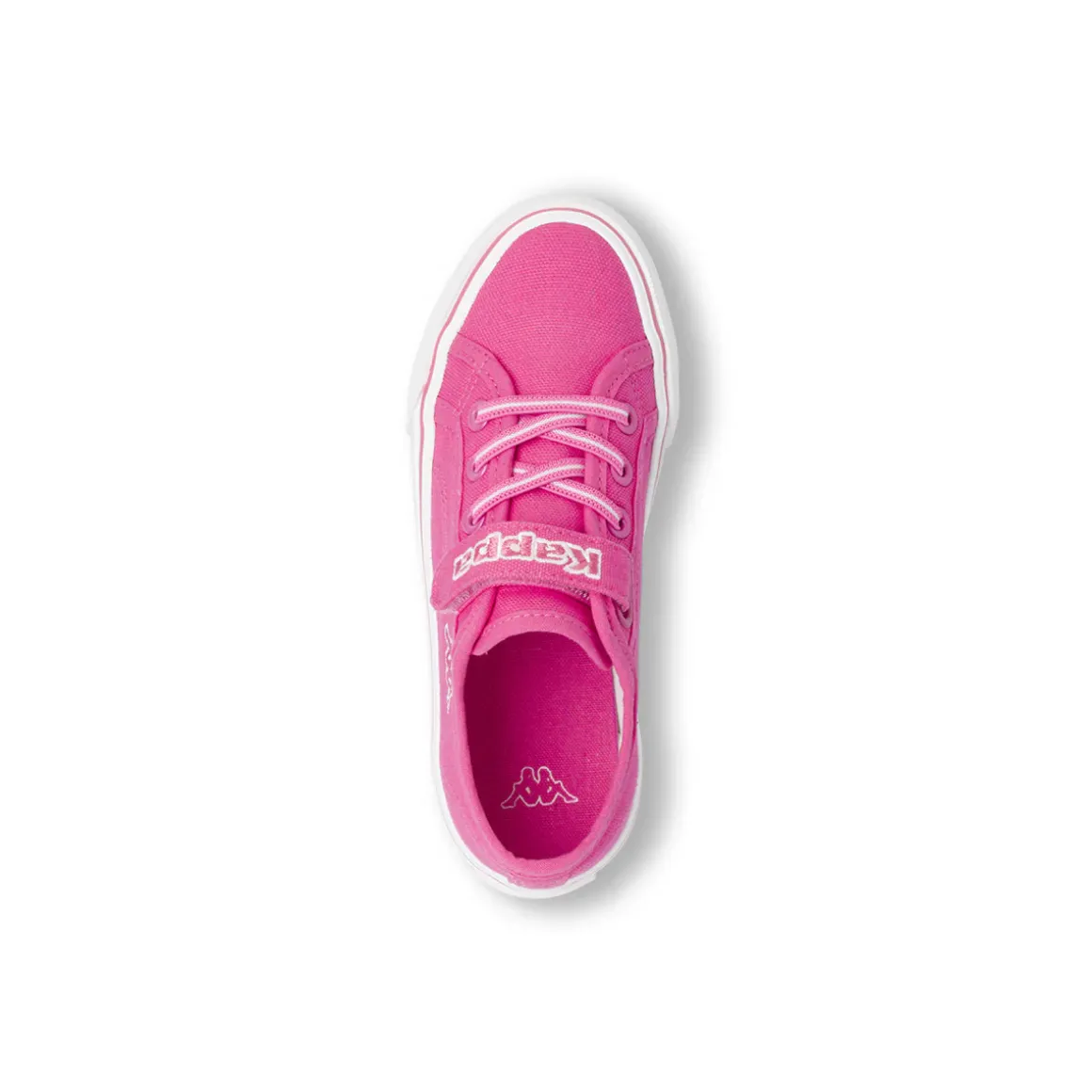 Sneakers bambina fucsia Kappa in tela con chiusura a strappo